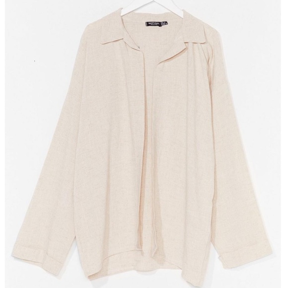 Nasty Gal Oversized Cover-Up Shirt - Picture 1 of 6
